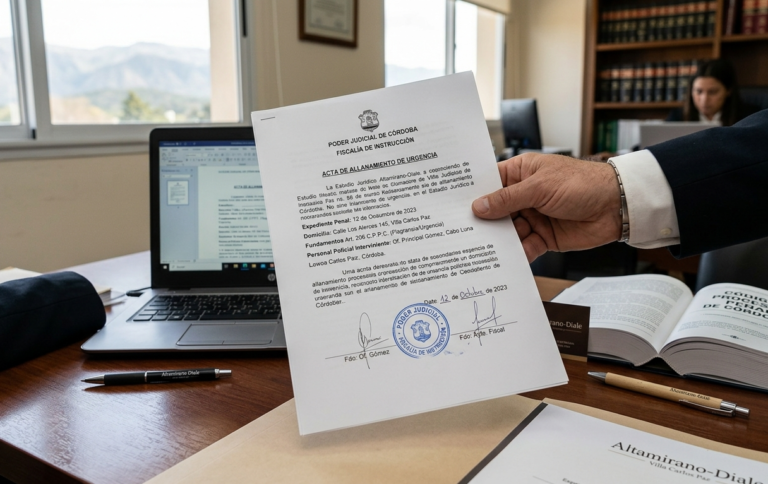 Allanamiento de urgencia: Requisitos según el Código Procesal de Córdoba
